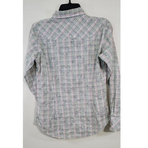 Ariat Shirt Womens Small Collared Plaid Cowgirl Western Understated Rodeo Shirt - Picture 4 of 10